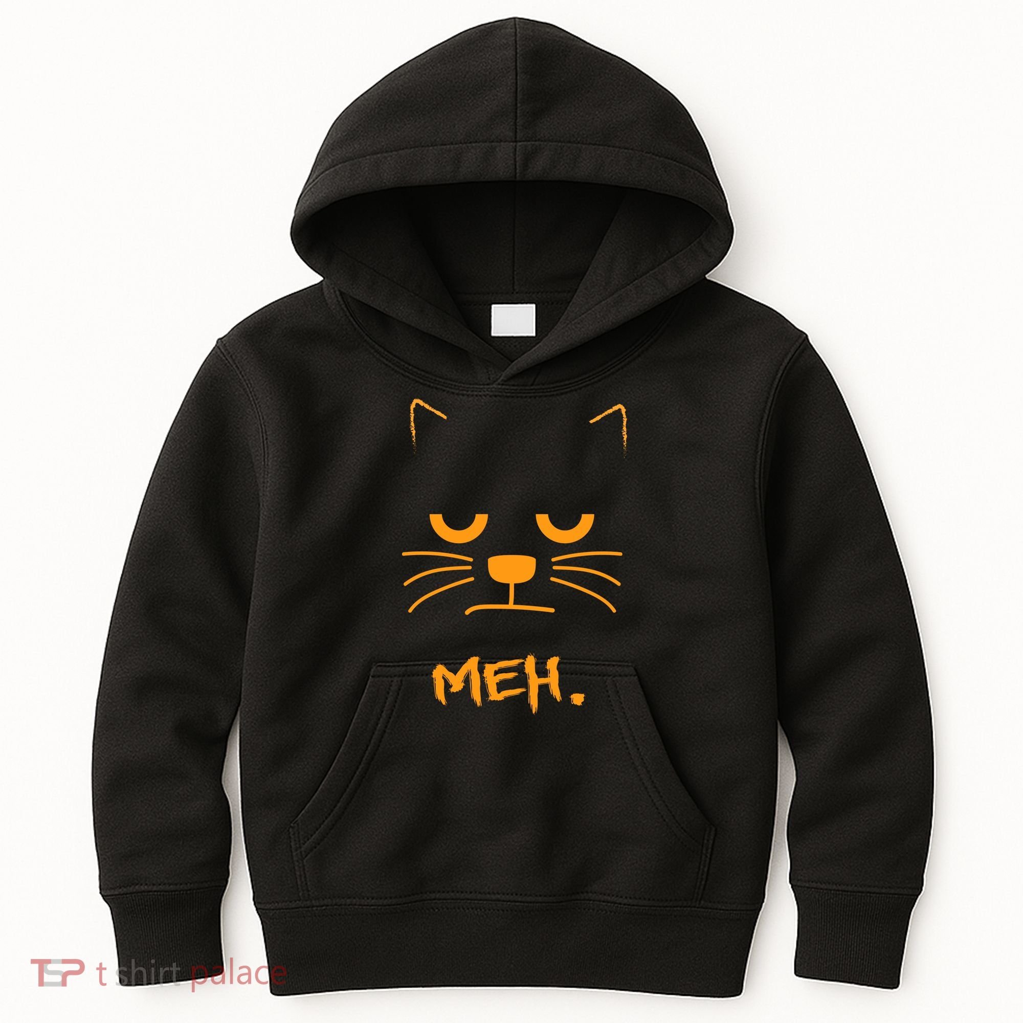 Meh. Angry Cat Kids Hoodie