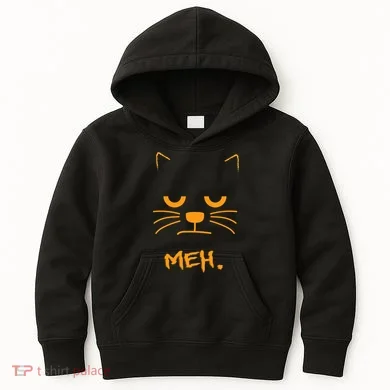 Meh. Angry Cat Kids Hoodie