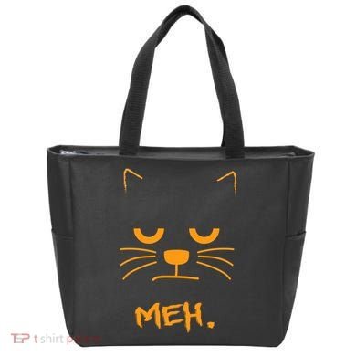 Meh. Angry Cat Tote Bag