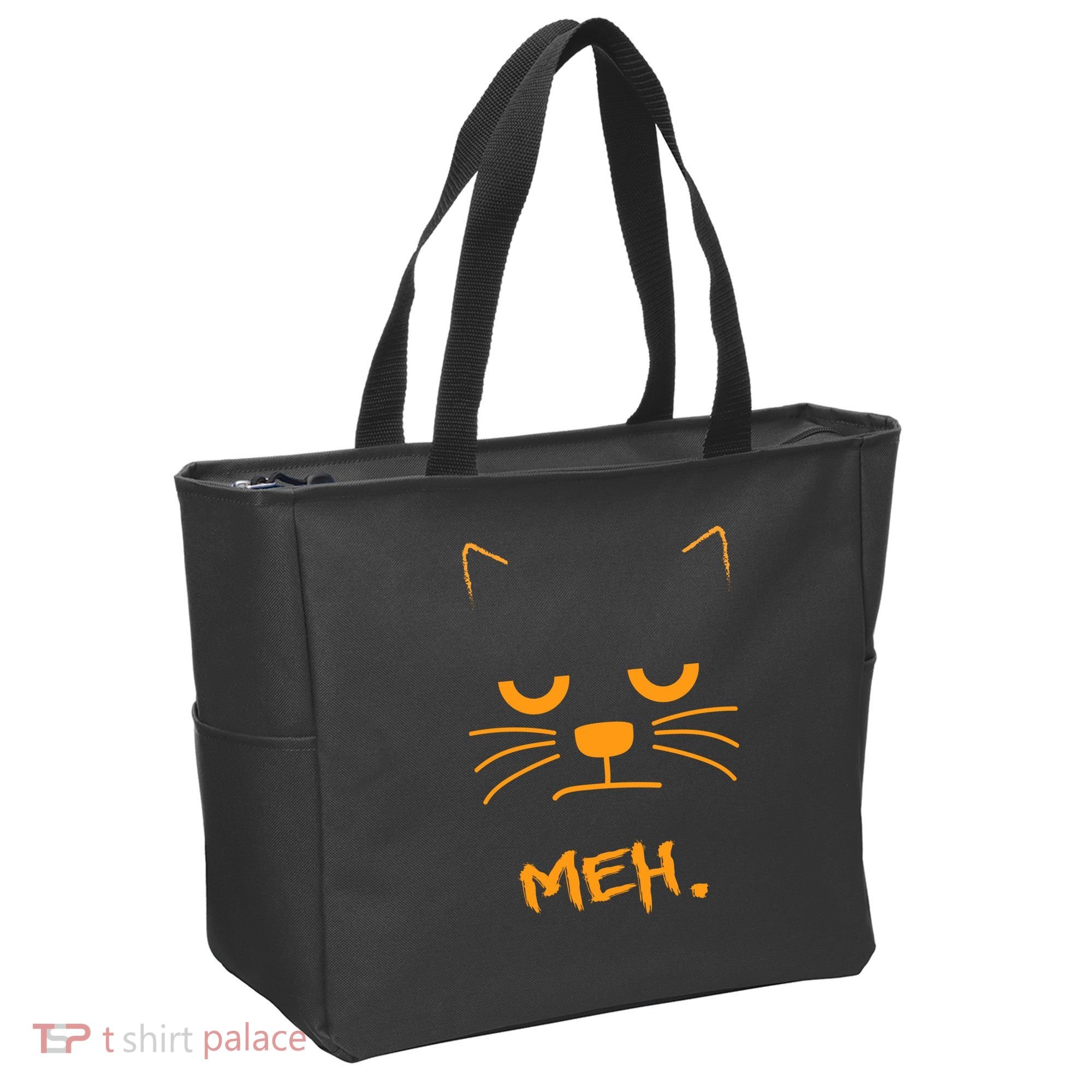 Meh. Angry Cat Tote Bag