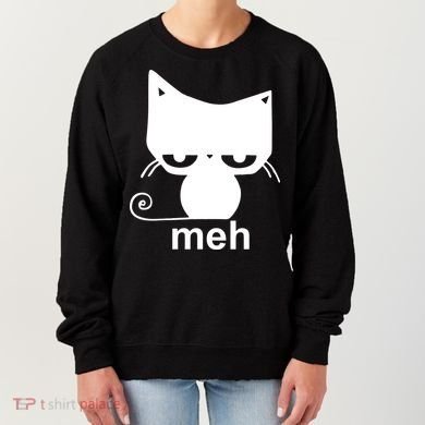 Meh Cat Funny Meme Women's Sweatshirt