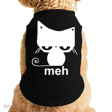 Meh Cat Funny Meme Doggie Tank