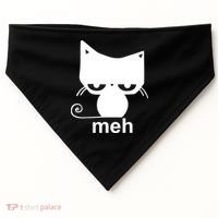 Meh Cat Funny Meme USA-Made Doggie Bandana thumb 0