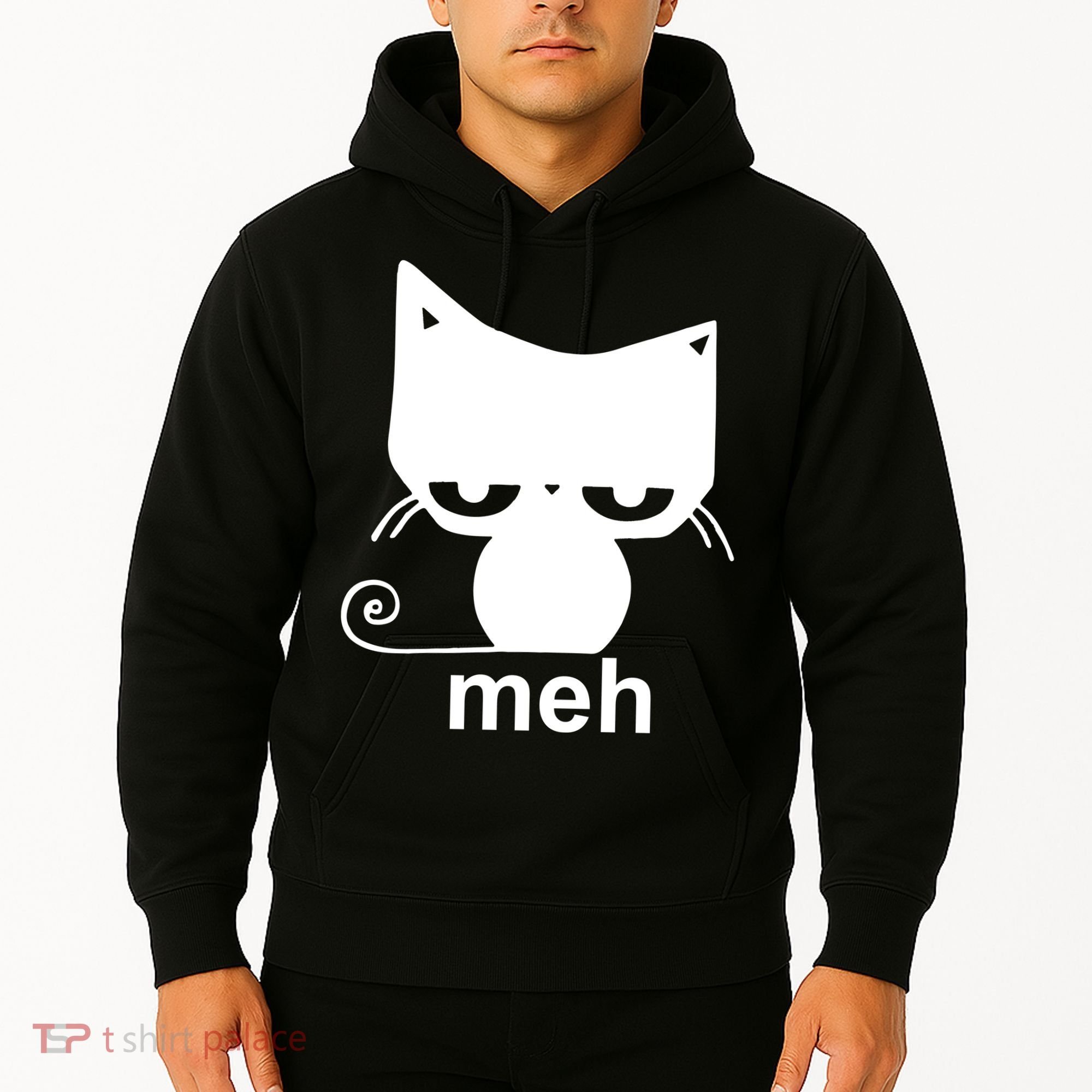 Meh Cat Funny Meme Hoodie