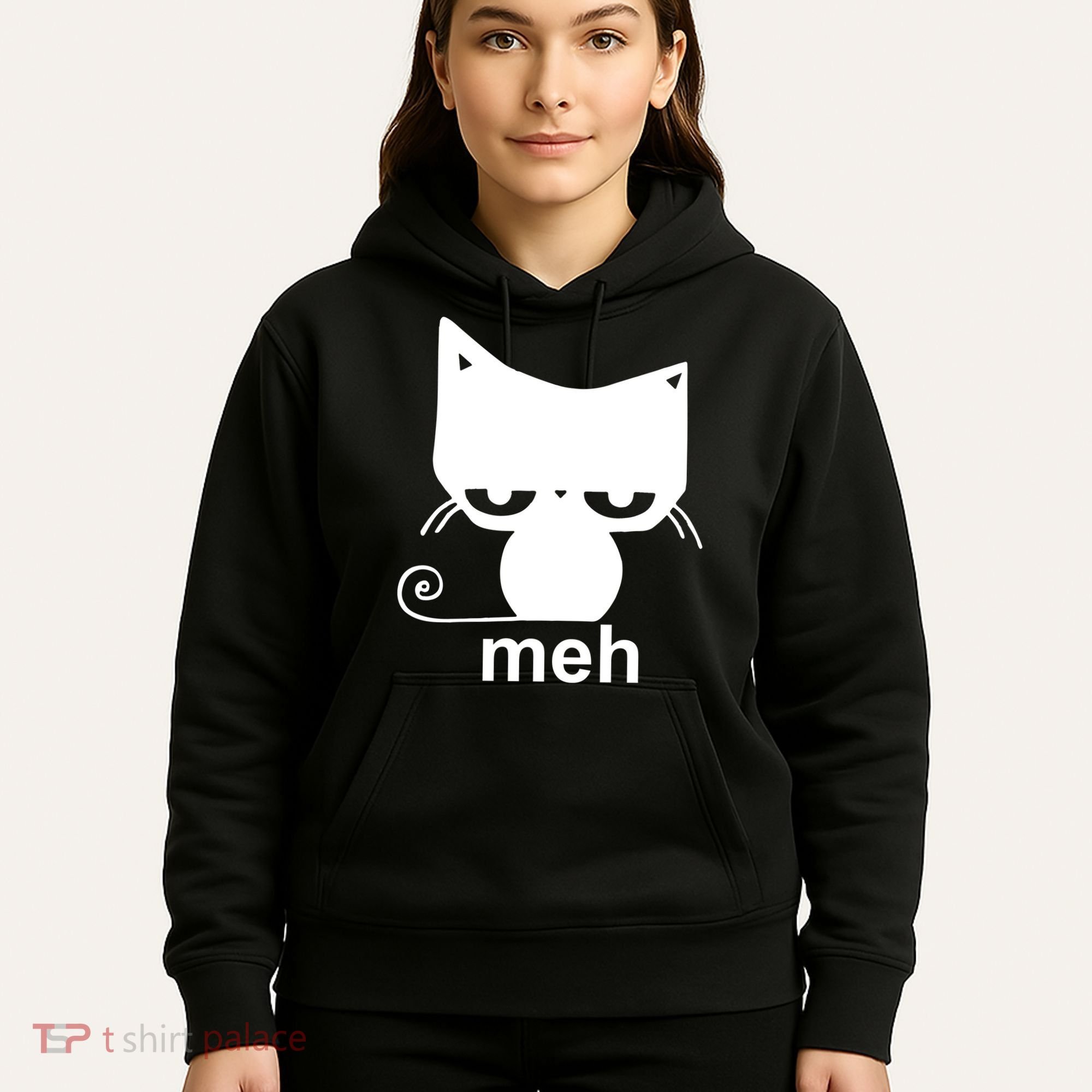 Meh Cat Funny Meme Hoodie