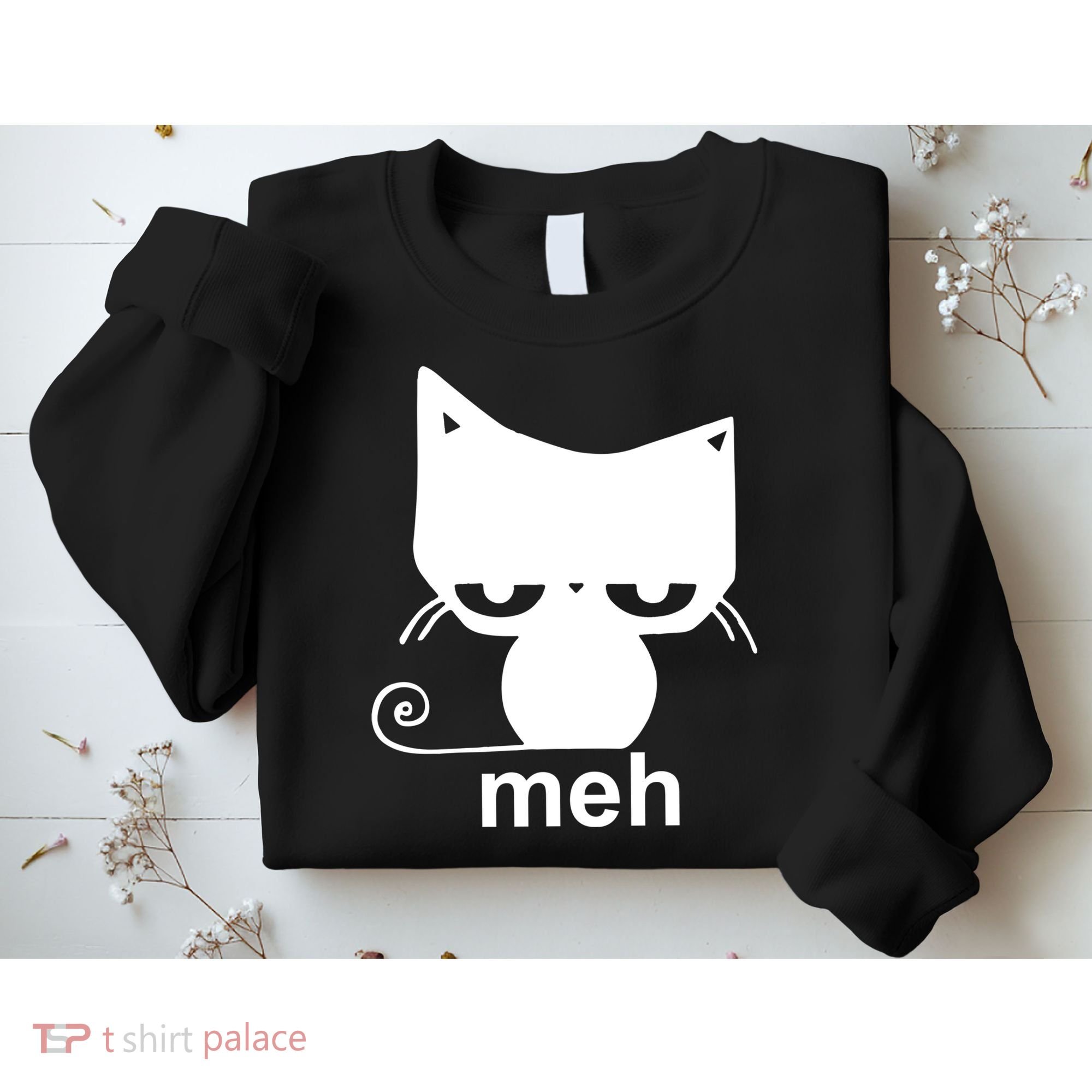 Meh Cat Funny Meme Sweatshirt