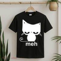 Meh Cat Funny Meme T-Shirt thumb 2