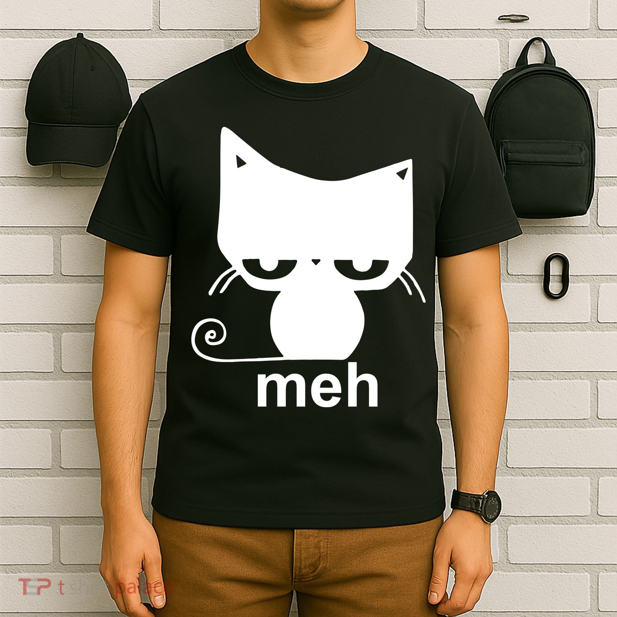 Meh Cat Funny Meme T-Shirt