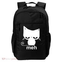 Meh Cat Funny Meme Backpack thumb 0