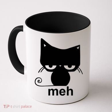 Meh Cat Funny Meme Coffee Mug