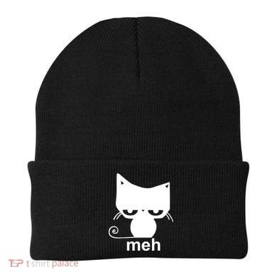 Meh Cat Funny Meme Beanie