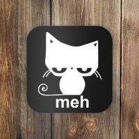 Meh Cat Funny Meme Coaster thumb 0