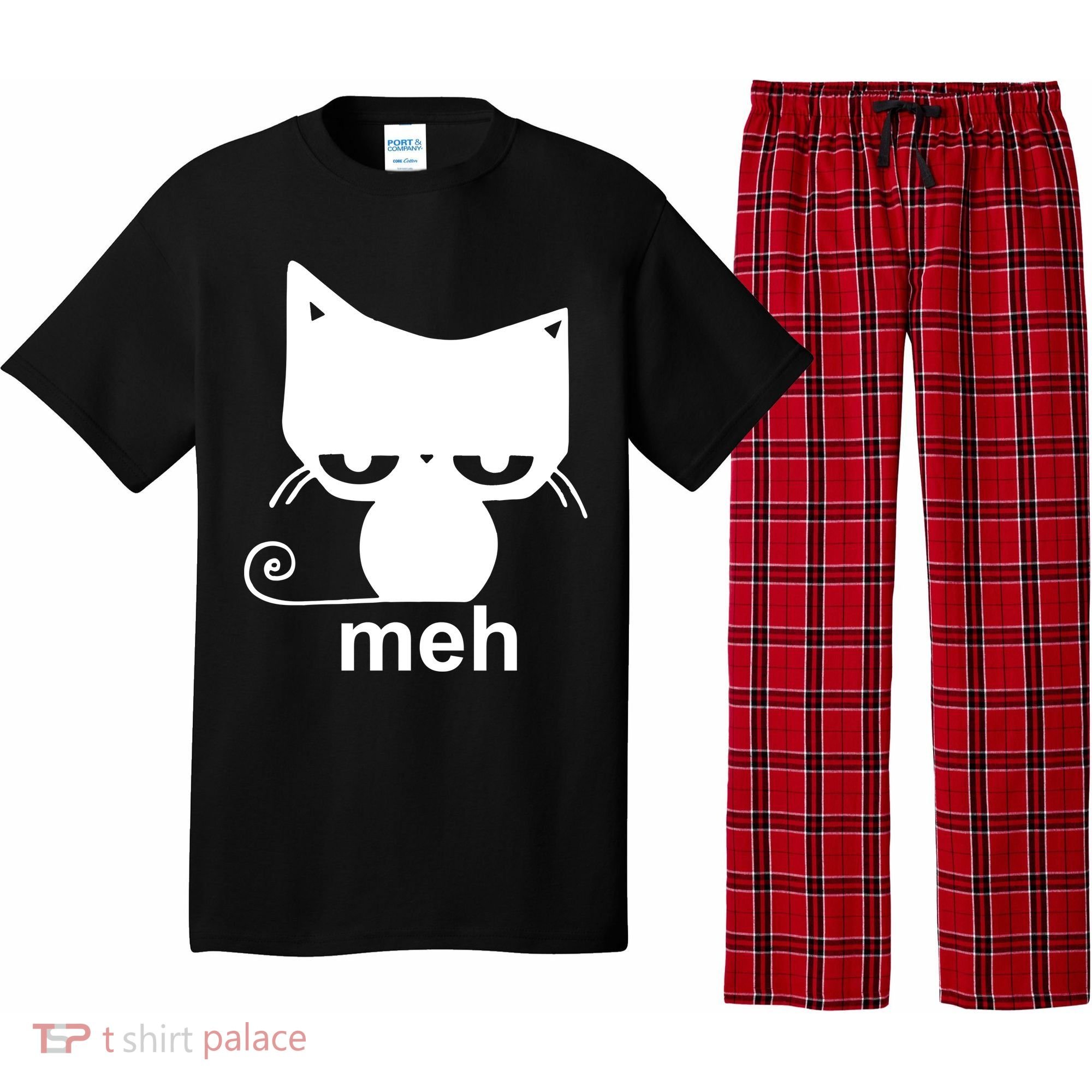 Meh Cat Funny Meme Pajama Set
