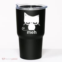 Meh Cat Funny Meme Tumbler thumb 0
