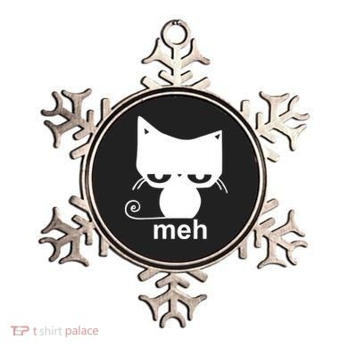 Meh Cat Funny Meme Ornament