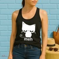 Meh Cat Funny Meme Women's Tank Top thumb 2