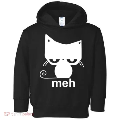 Meh Cat Funny Meme Toddler Hoodie