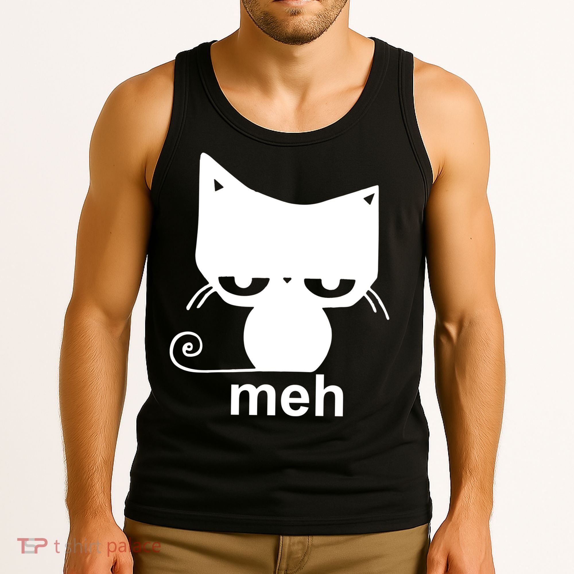 Meh Cat Funny Meme Tank Top