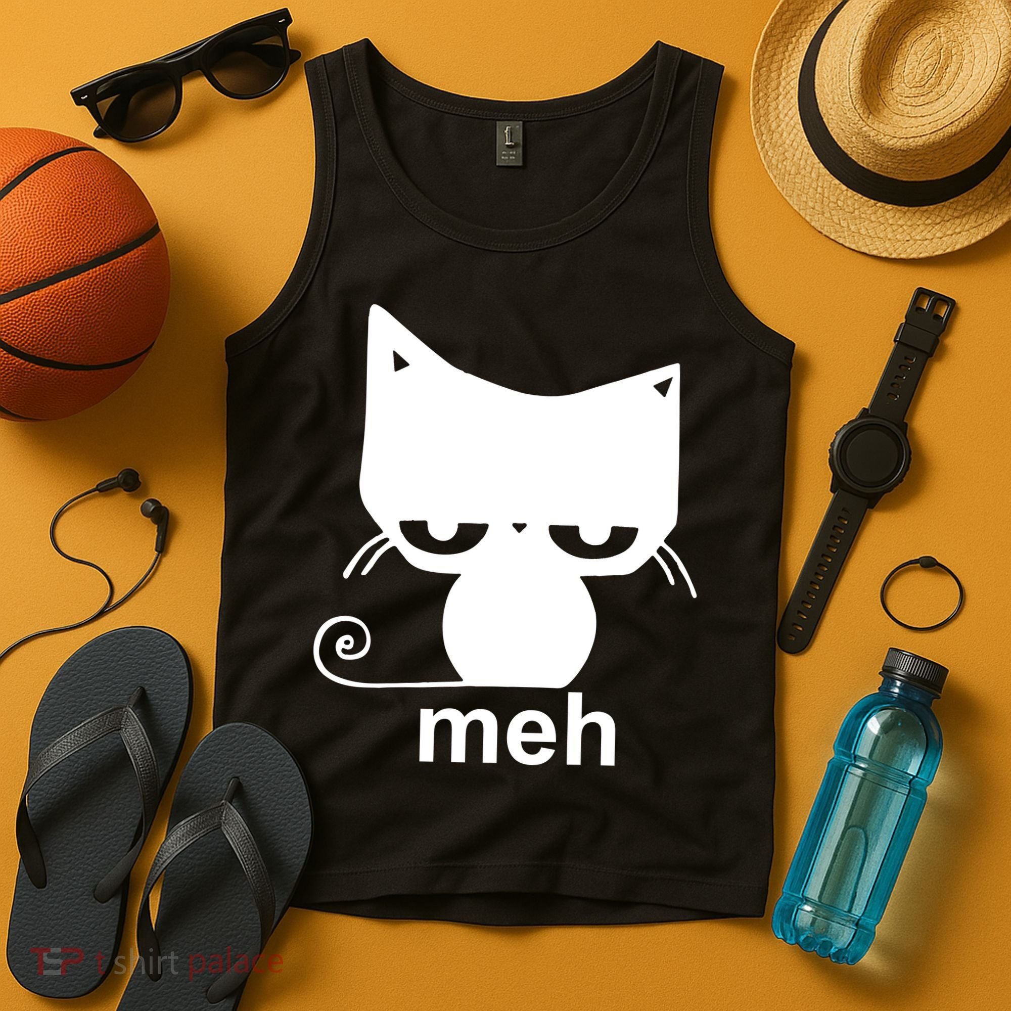 Meh Cat Funny Meme Tank Top
