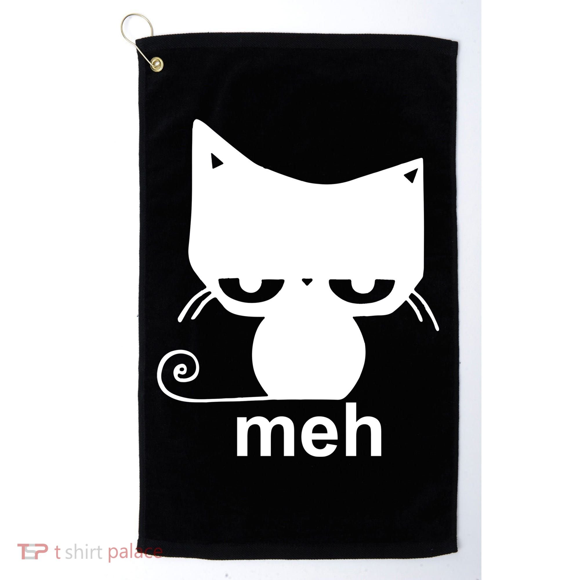Meh Cat Funny Meme Golf Towel