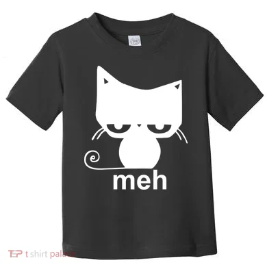 Meh Cat Funny Meme Toddler T-Shirt