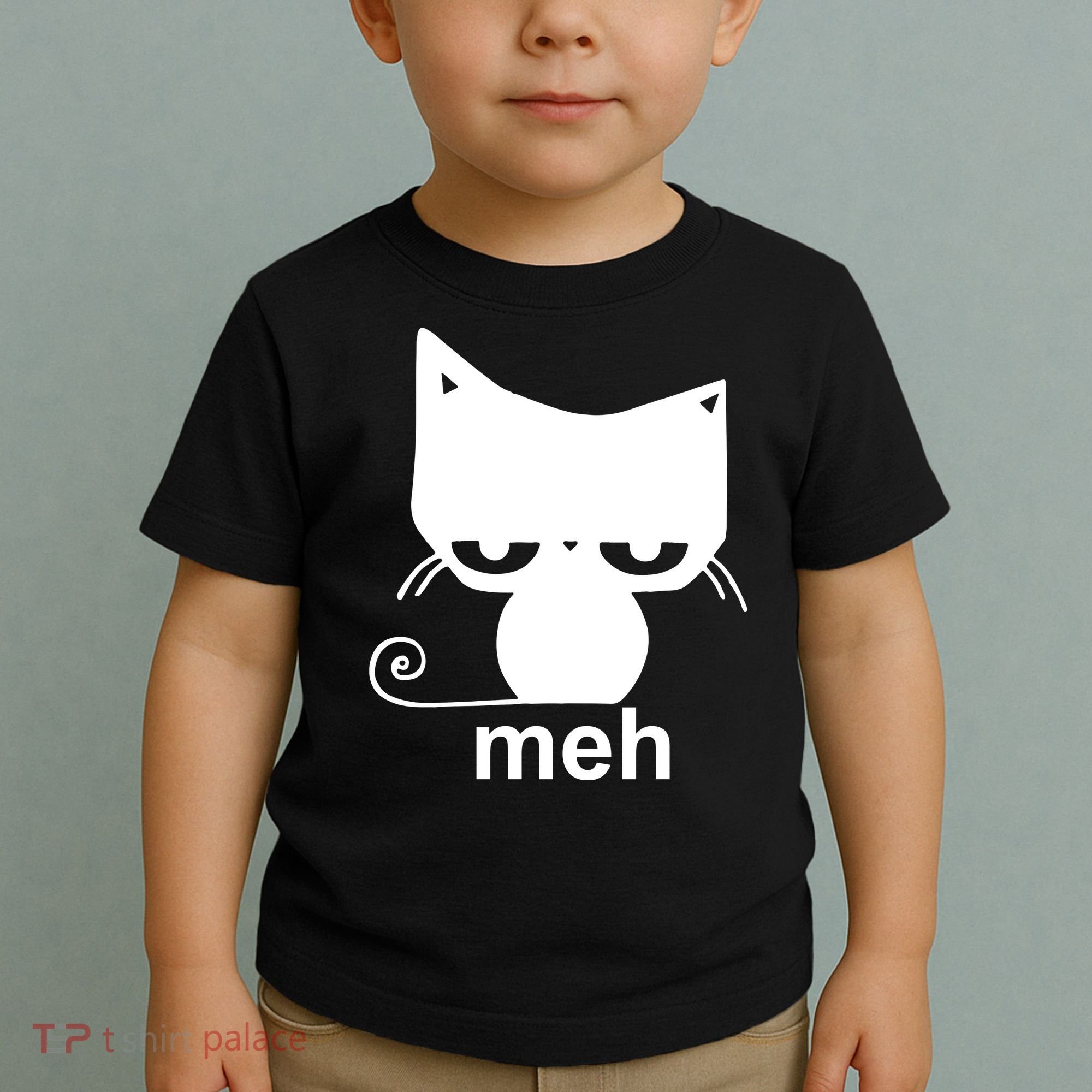Meh Cat Funny Meme Toddler T-Shirt