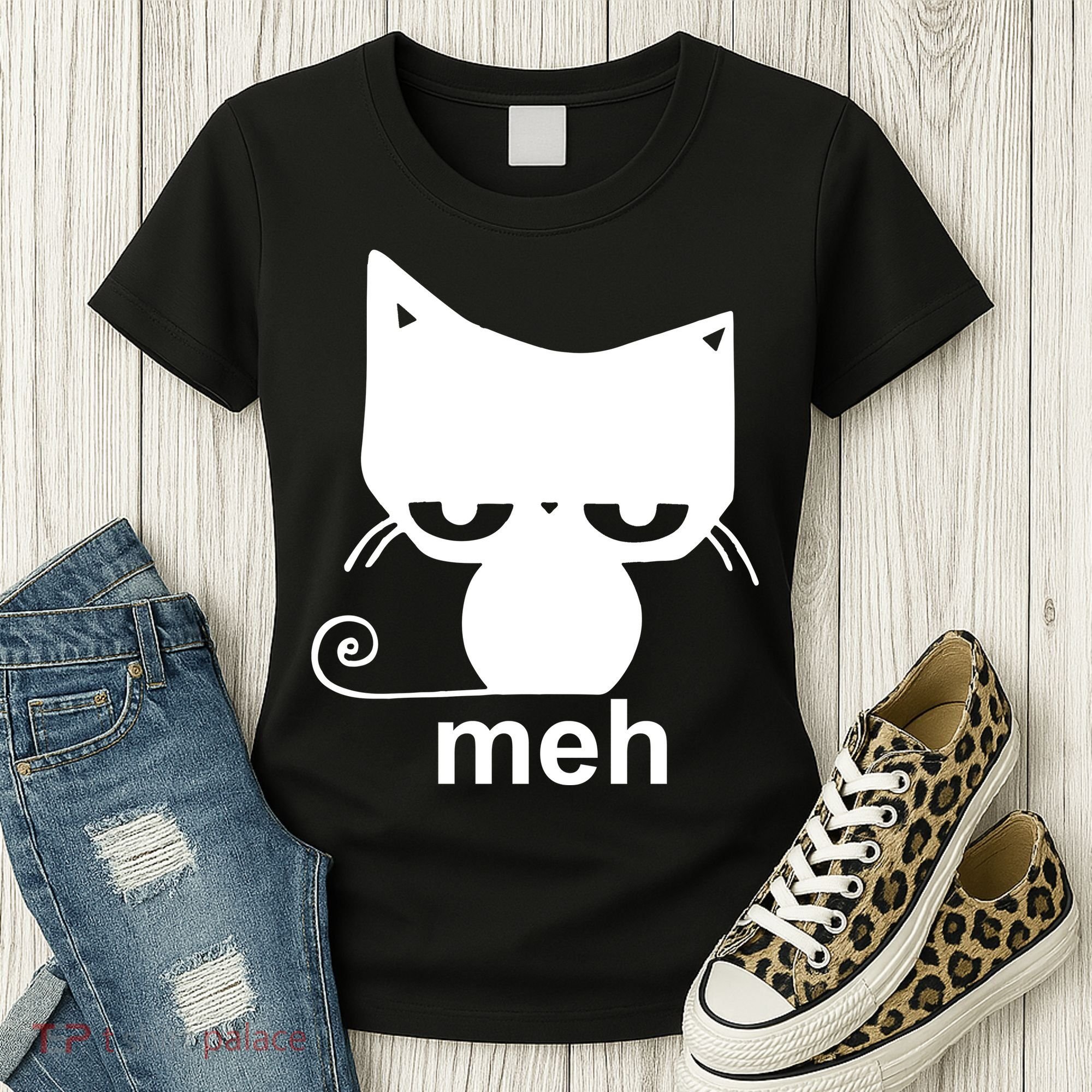 Meh Cat Funny Meme Women's T-Shirt