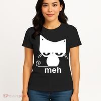Meh Cat Funny Meme Women's T-Shirt thumb 4