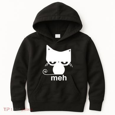 Meh Cat Funny Meme Kids Hoodie