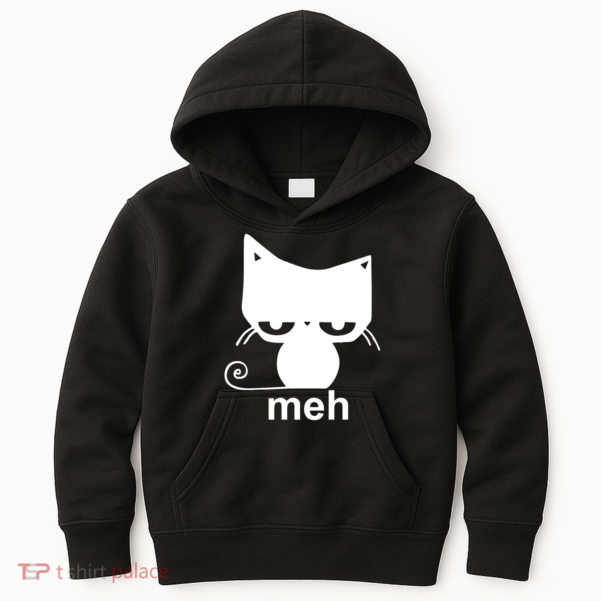 Meh Cat Funny Meme Kids Hoodie