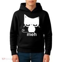Meh Cat Funny Meme Kids Hoodie thumb 4