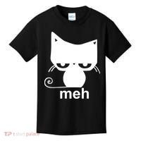Meh Cat Funny Meme Kids T-Shirt thumb 0