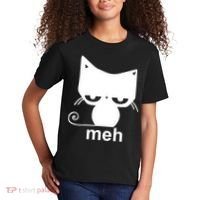 Meh Cat Funny Meme Kids T-Shirt thumb 2