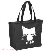 Meh Cat Funny Meme Tote Bag thumb 2