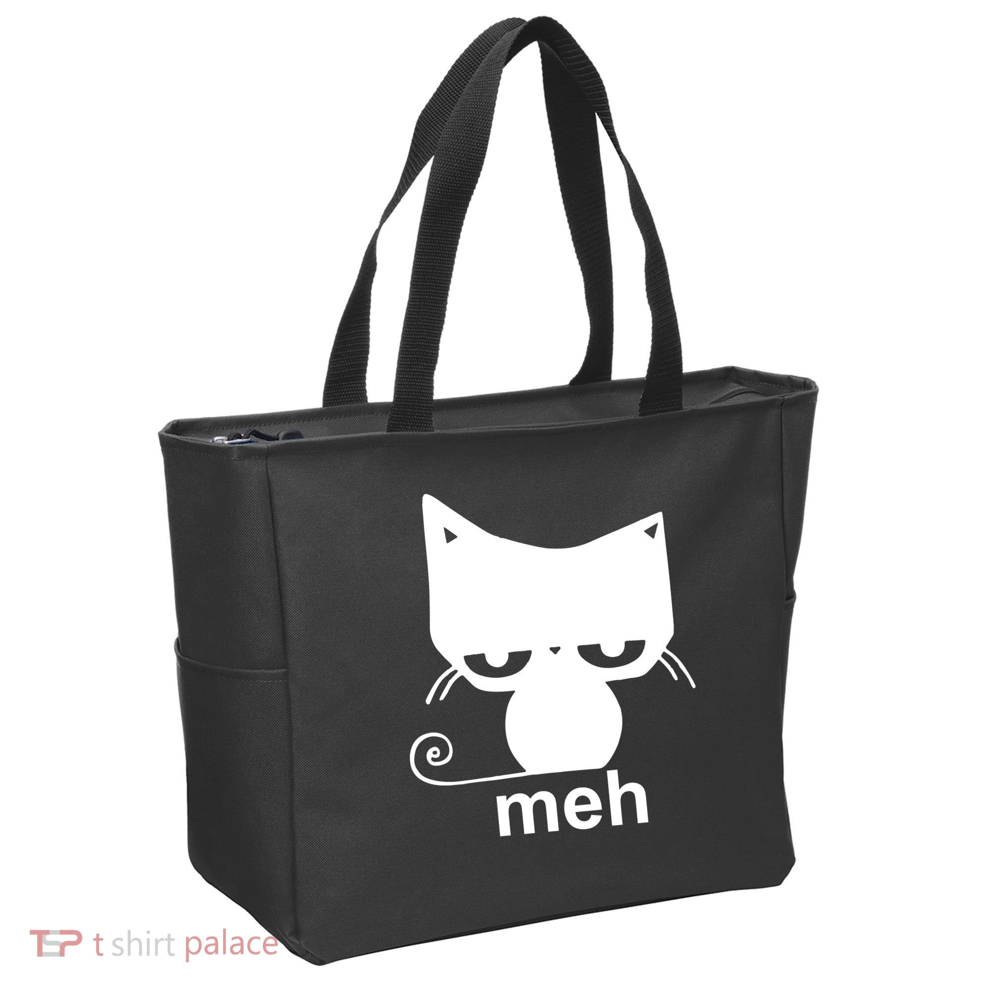 Meh Cat Funny Meme Tote Bag