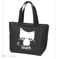 Meh Cat Funny Meme Tote Bag thumb 3