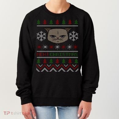 MEH! Christmas Cat Ugly Sweater Women's Sweatshirt