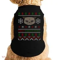MEH! Christmas Cat Ugly Sweater Doggie Tank thumb 0