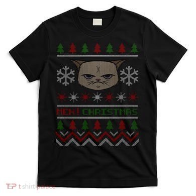 MEH! Christmas Cat Ugly Sweater T-Shirt