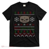MEH! Christmas Cat Ugly Sweater T-Shirt thumb 0