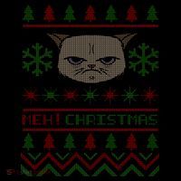 MEH! Christmas Cat Ugly Sweater Coffee Mug thumb 5