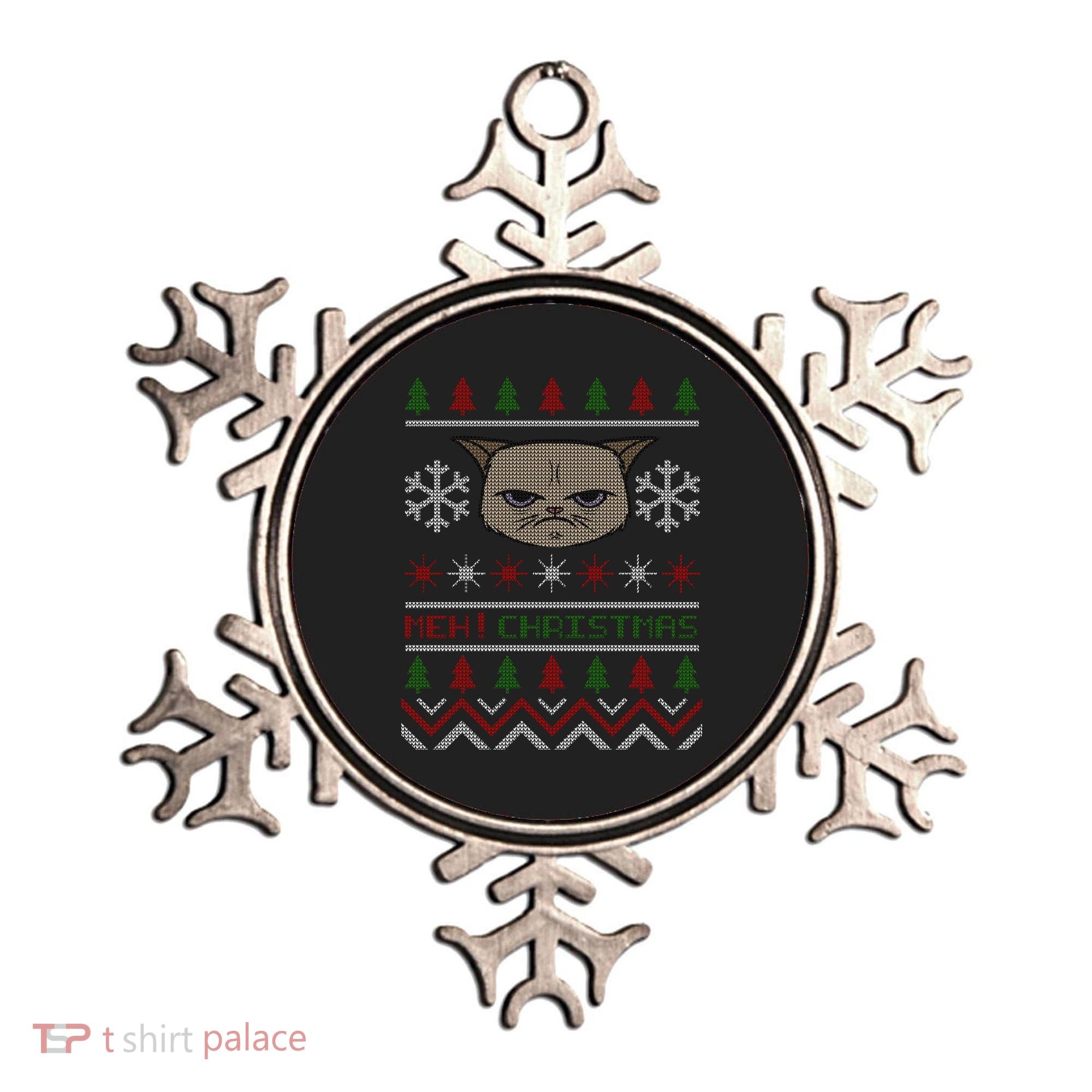 MEH! Christmas Cat Ugly Sweater Ornament