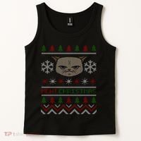 MEH! Christmas Cat Ugly Sweater Tank Top thumb 2