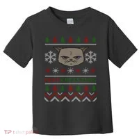 MEH! Christmas Cat Ugly Sweater Toddler T-Shirt thumb 0