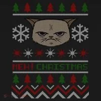 MEH! Christmas Cat Ugly Sweater Toddler T-Shirt thumb 4