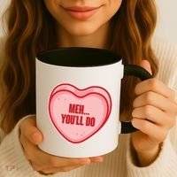 Meh You'll Do Funny Anti Valentine Coffee Mug thumb 3