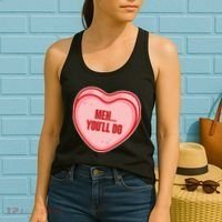 Meh You'll Do Funny Anti Valentine Women's Tank Top thumb 2