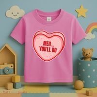 Meh You'll Do Funny Anti Valentine Toddler T-Shirt thumb 3