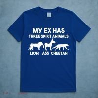 My Ex Has 3 Spirit Animals Lion Ass Cheetah Divorce Funny T-Shirt thumb 5