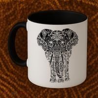 Mandala Elephant Hastin Gaja Pattern Yoga Great Gift Coffee Mug thumb 2